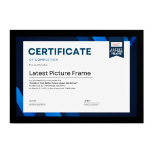 Glass Certificate Frame