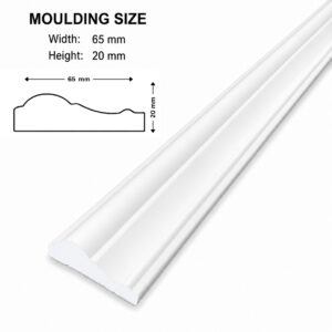 LPM-651 Paintable Moulding 8-Feet (65 mm × 20 mm) Pack Of 5